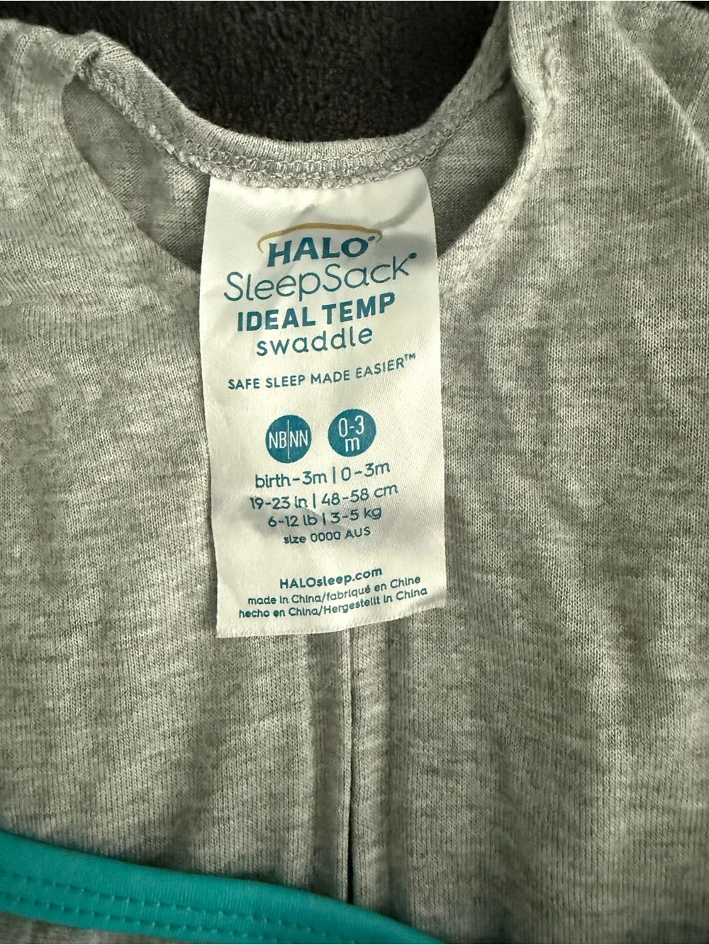 Lot of: Halo Gray Swaddle & 2 Ollie swaddles